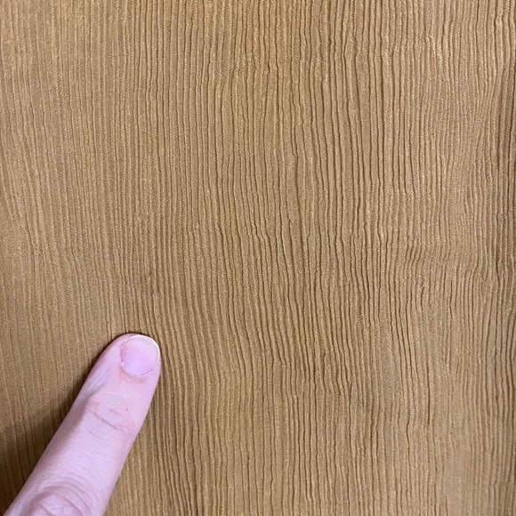 Zimmermann Textured Silk Button Up Mock Next Blouse Mustard Brown size 1 Small - Picture 10 of 10